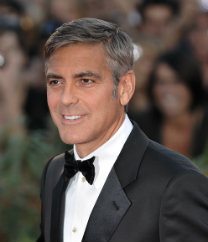 George Clooney in black tuxedo