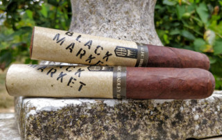 Alec Bradley Black Market Cigar On Stone Wall