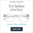 Warby Parker Try Before Buy Banner