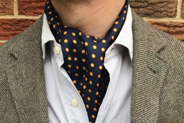blue ascot tie