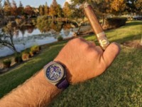 Zenith Defy El Primero 21 Ultraviolet Wristshot with Cigar Zenith Defy El Primero 21 Ultraviolet Wristshot with Cigar