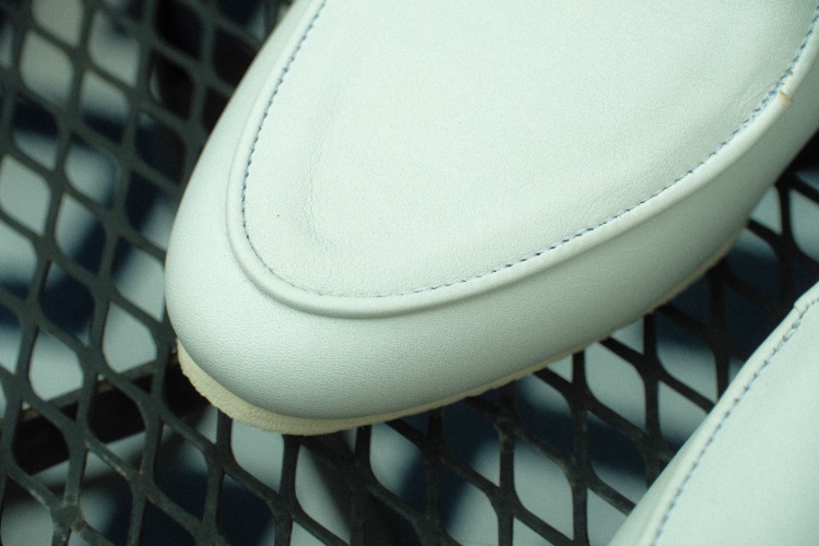 White Calf Artizan Belgian Slipper by Crown White Calf Artizan Belgian Slipper by Crown