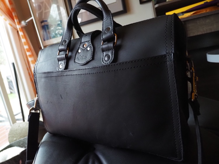 Large Pocket On Back Of Saddleback Flight Briefcase